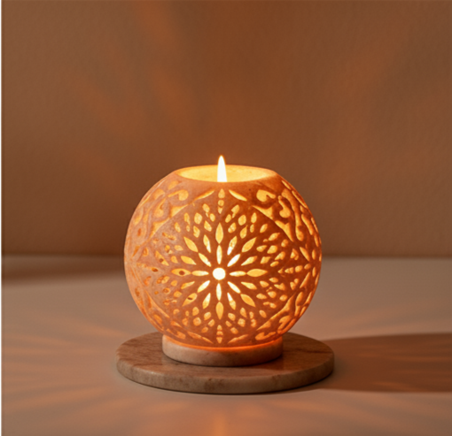 Handcrafted, Wellness & Relaxation Decor, Calming Glow for Home, Spa & Yoga